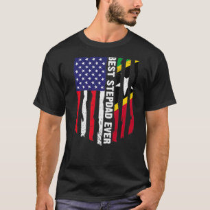 Camiseta Bandera De Ee.Uu. Y Bandera De San Cristóbal Y Nie