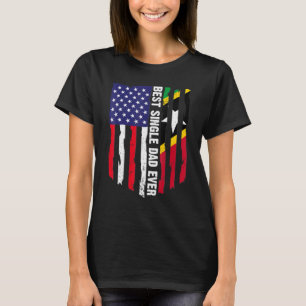 Camiseta Bandera De Ee.Uu. Y Bandera De San Cristóbal Y Nie