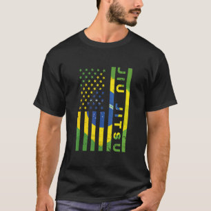 Camiseta Bandera de EE. UU. y Brasil Jiu Jitsu Jitsu Brasil