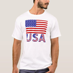 Camiseta Bandera de EE. UU. y Estados Unidos de América