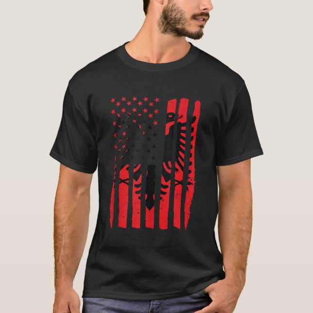 Camiseta Bandera de EEUU albanesa Regalo Hombres Mujeres Ni (Anverso)