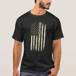 Camiseta Bandera De Eeuu Bricklay Orgulloso Ladrón Estadoun