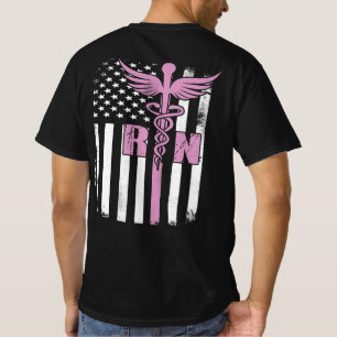 Camiseta Bandera de EEUU de enfermera registrada RN