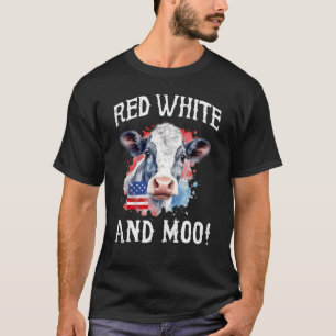 Camiseta Bandera de EEUU de la Cuta Patriótica Roja Blanca