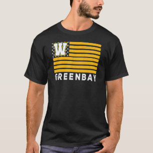 Camiseta Bandera de EEUU GreenYellow Green Bay Amer