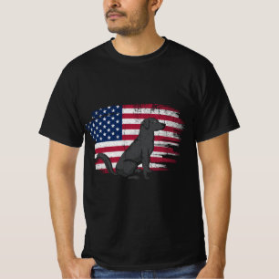 Camiseta Bandera De EEUU Labrador Negro Perro Lover 4 De Ju