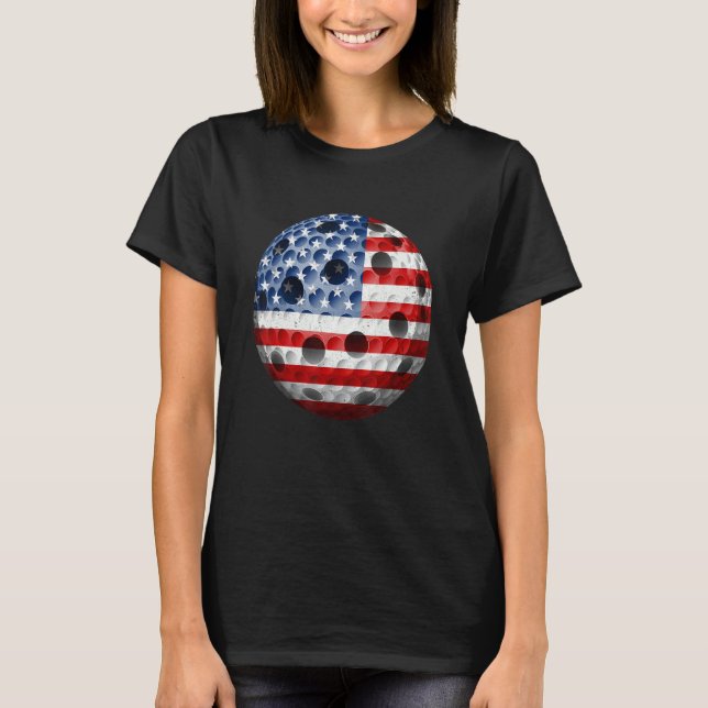 Camiseta Bandera De Eeuu Lacrosse Ball Sport Familia Niños  (Anverso)