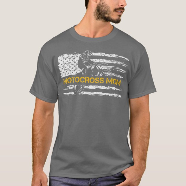 Camiseta Bandera de EEUU: Orgullosa Motocross Dirke Bike Mo (Anverso)