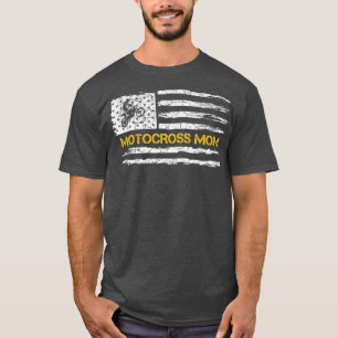 Camiseta Bandera de EEUU: Orgullosa Motocross Dirke Bike Mo
