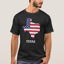 Camiseta Bandera de EEUU roja azul del estado de TEXAS