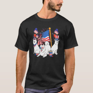 Camiseta Bandera De Eeuu Samoyed Dog Costume 4 De Julio Ee.