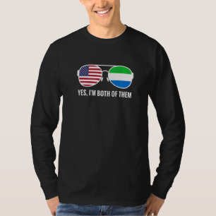 Camiseta Bandera De Eeuu Sierra Leona Gafas De Sol Sierra L