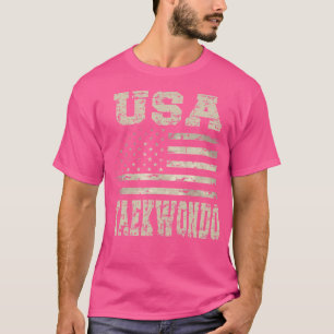 Camiseta Bandera De Eeuu Taekwondo