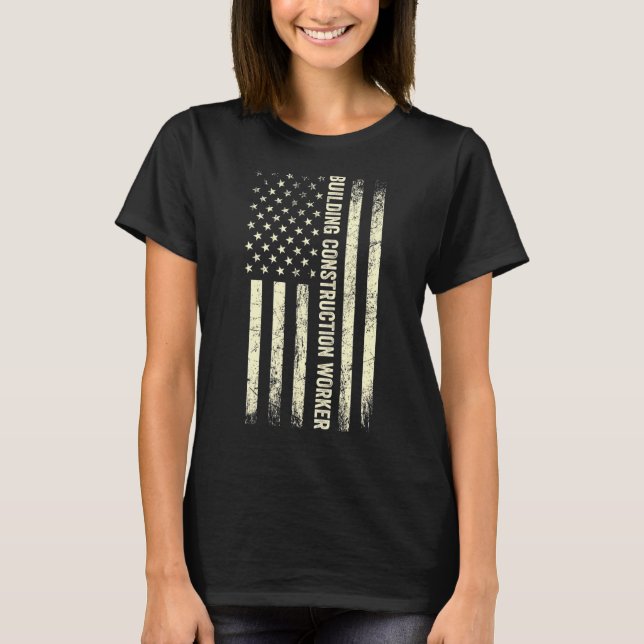 Camiseta Bandera De Eeuu Trabajando Profundamente En La Con (Anverso)