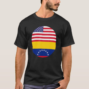 Camiseta Bandera De Eeuu Venezuela Amistad Con Los Ee.Uu.