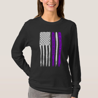 Camiseta Bandera De Eeuu Violencia Doméstica Mes De Concien