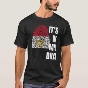Camiseta Bandera de Egipto Dna huella digital Mes de histor
