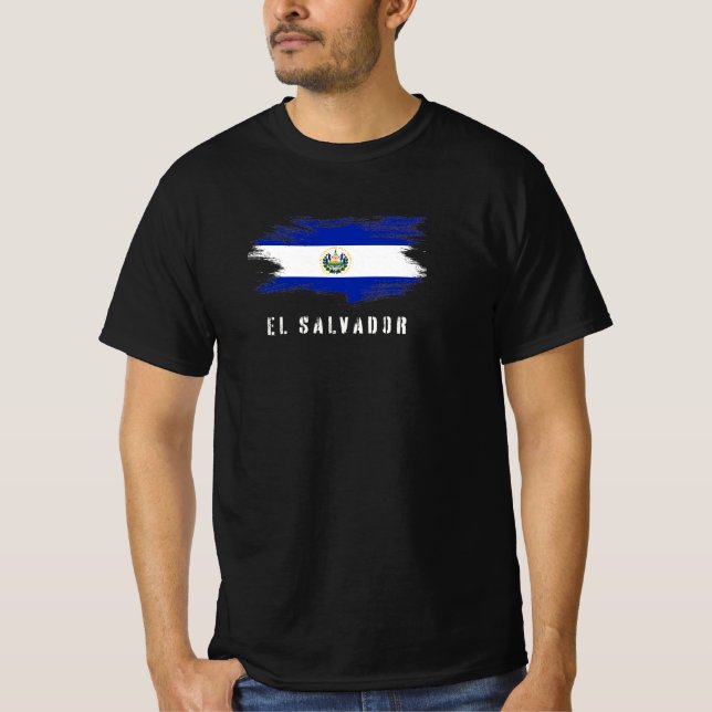 Camiseta Bandera de El Salvador, bandera de el salvador, Pu (Anverso)