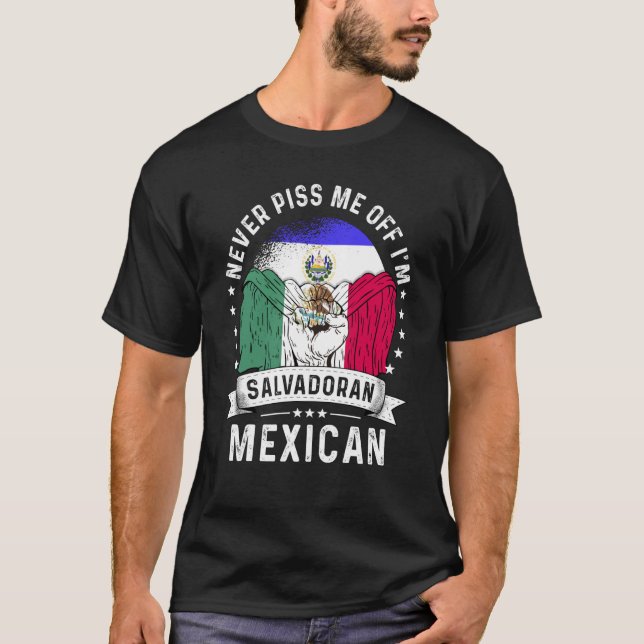 Camiseta Bandera de El Salvador México crece humor orgullo  (Anverso)
