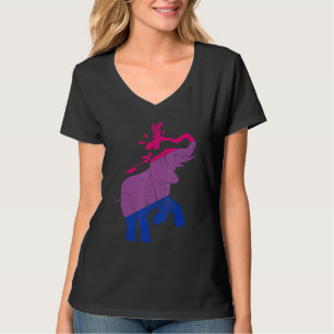 Camiseta Bandera de elefante cutto Bisexualidad Igualdad Lg