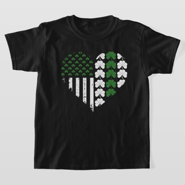 Camiseta Bandera de Encanto Irlandés Retro Shamrock St. Pat (Distribución)