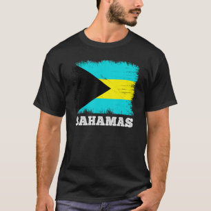 Camiseta Bandera de época Bahamas Bandera retro país bahame
