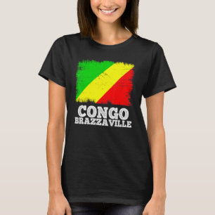 Camiseta Bandera de época Congo Brazzaville País Bandera re