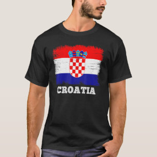 Camiseta Bandera de época Croacia Bandera retro país croata