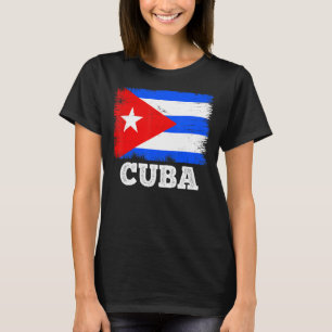 Camiseta Bandera de época Cuba país bandera retro cubana