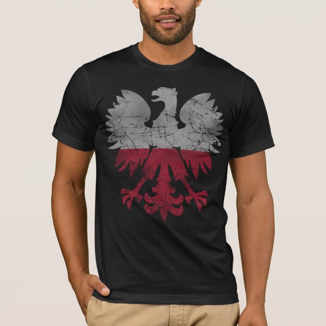 Camiseta Bandera de época del águila blanca polaca (Anverso)