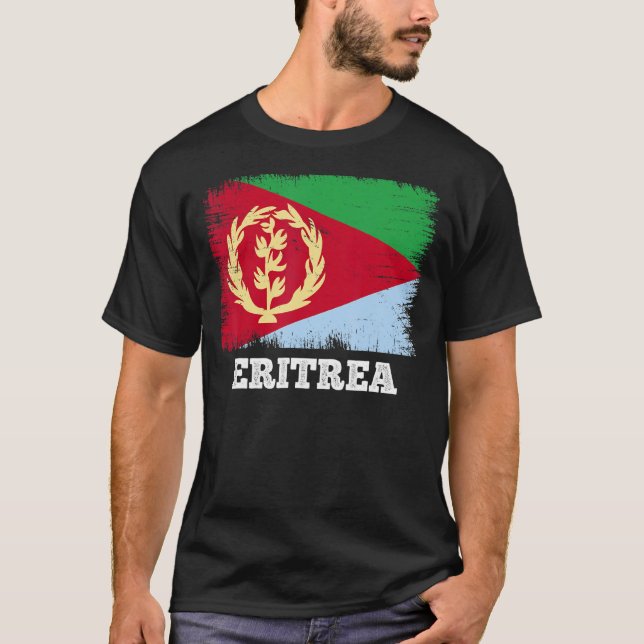Camiseta Bandera de época Eritrea Bandera retro de Eritrea (Anverso)