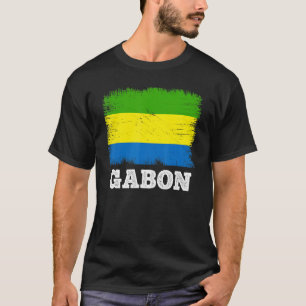 Camiseta Bandera de época Gabón Bandera retro País Gabonés