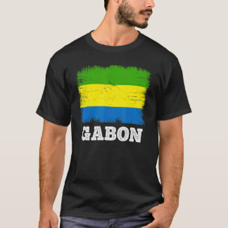 Camiseta Bandera de época Gabón Bandera retro País Gabonés
