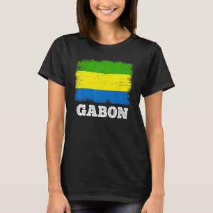 Camiseta Bandera de época Gabón Bandera retro País Gabonés