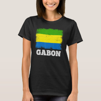 Camiseta Bandera de época Gabón Bandera retro País Gabonés