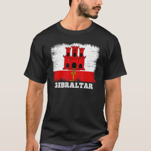 Camiseta Bandera de época Gibraltar Bandera retro Gibralta