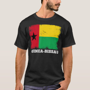 Camiseta Bandera de época Guinea Bissau Bandera retro Biske