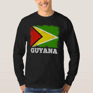 Camiseta Bandera de época Guyana Bandera retro país guyanes