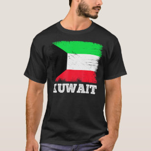Camiseta Bandera de época Kuwait país bandera retro kuwaití