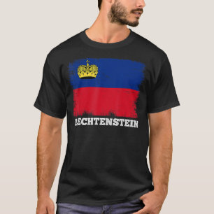 Camiseta Bandera de época Liechtenstein Bandera retro de Li