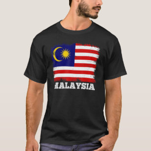 Camiseta Bandera de época Malasia país bandera retro Malasi