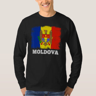 Camiseta Bandera de época Moldavia Bandera retro país Molda