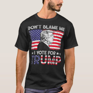 Camiseta Bandera de época no me culpa, voté por Trump