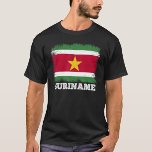 Camiseta Bandera de época Surinam Bandera retro de país Sur