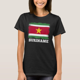 Camiseta Bandera de época Surinam Bandera retro de país Sur