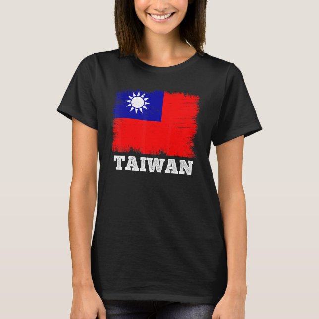 Camiseta Bandera de época Taiwán país bandera retro Taiwane (Anverso)