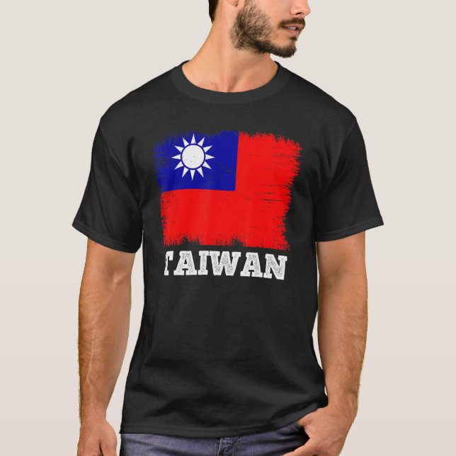 Camiseta Bandera de época Taiwán país bandera retro Taiwane (Anverso)