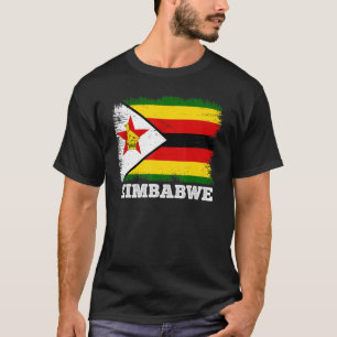 Camiseta Bandera de época Zimbabue Bandera retro Zimbabue