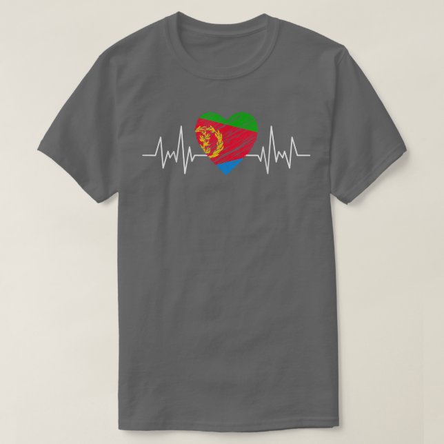 Camiseta Bandera de Eritrea con el orgullo del latido eritr (Diseño del anverso)
