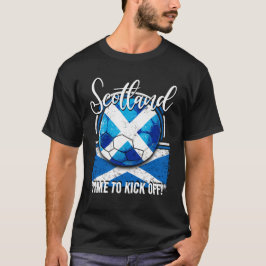 Camiseta Bandera de Escocia de fútbol, bola de fútbol retro